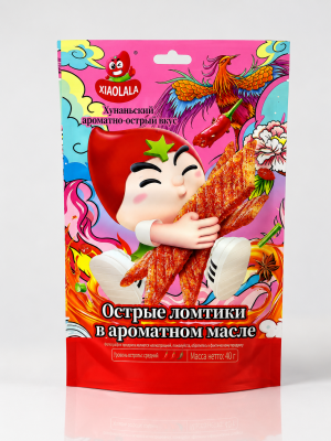 Снеки пшеничные со вкусом «Хунанский ароматно-острый вкус» форма «Ломтики»105г