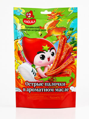 Снеки пшеничные со вкусом «Хунанский ароматно-острый вкус» форма «Палочки»105г