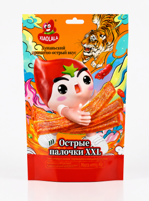Снеки пшеничные со вкусом «Хунанский ароматно-острый вкус» форма «Палочки XXL»105г