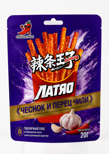 Снеки пшеничные со вкусом «Чеснок и перец Чили» 20 г